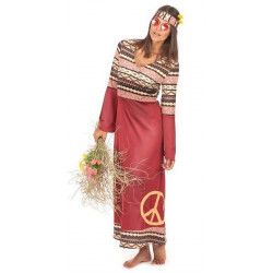 Déguisement hippie bordeaux femme taille L Déguisements 16001L-149908