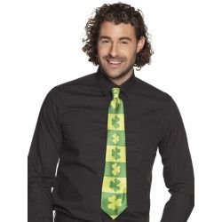 Cravate verte shamrock St Patrick's Day Accessoires de fête 44916