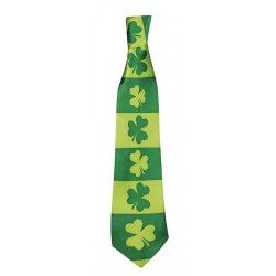 Cravate verte shamrock St Patrick's Day Accessoires de fête 44916