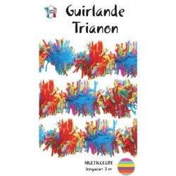 Guirlande trianon 3 m en papier soie multicolore Déco festive 03001MU