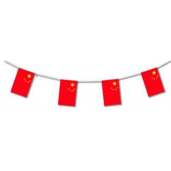 Guirlande plastique drapeau Chine 10 m Déco festive 204003SC