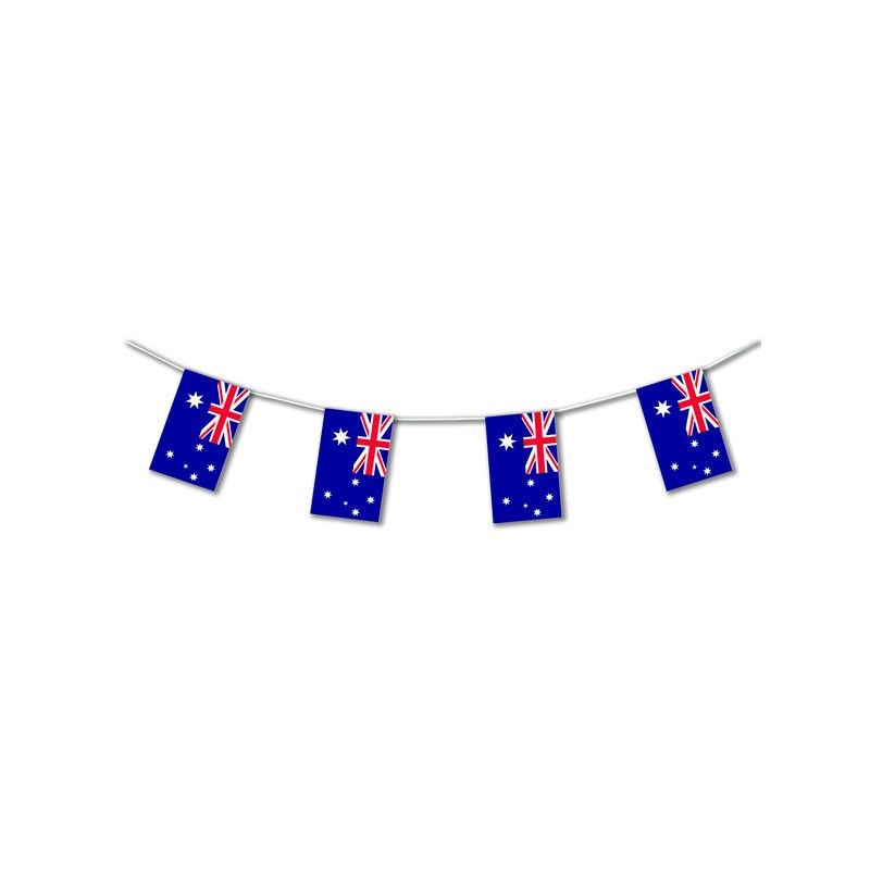 Guirlande plastique drapeau Australie 10 m Déco festive 204017SC
