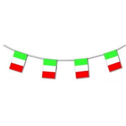 Guirlande plastique drapeau Italie 10 m Déco de fête 20401SC