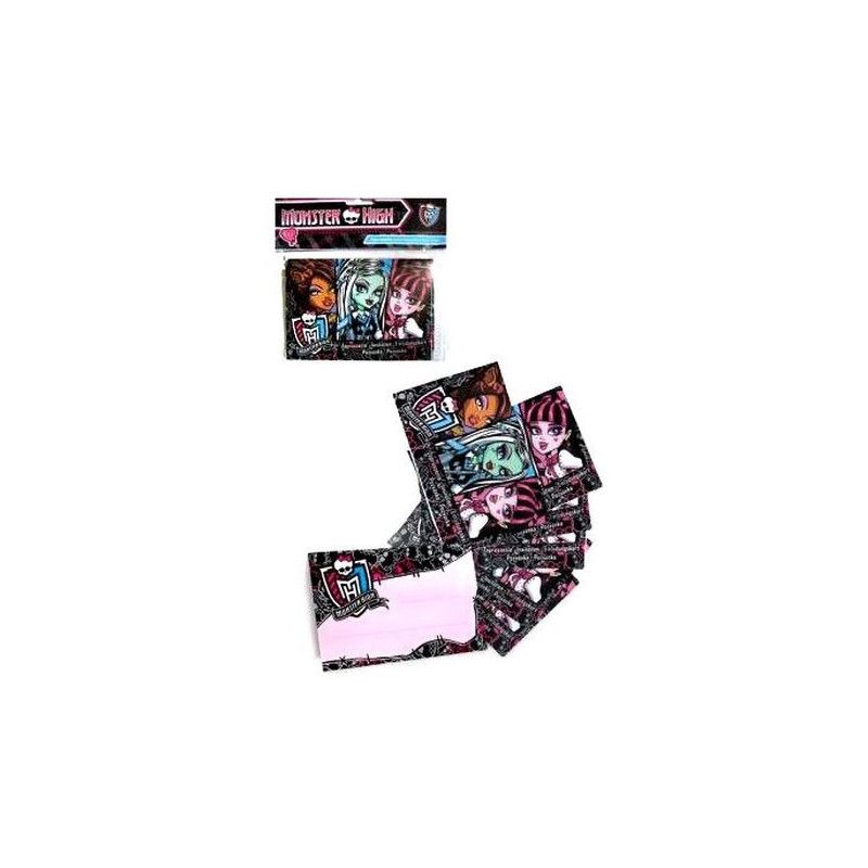 Cartes invitation anniversaire Monster High Déco festive 17130