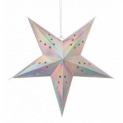 Lanterne étoile pastel irisé Déco festive 502511-