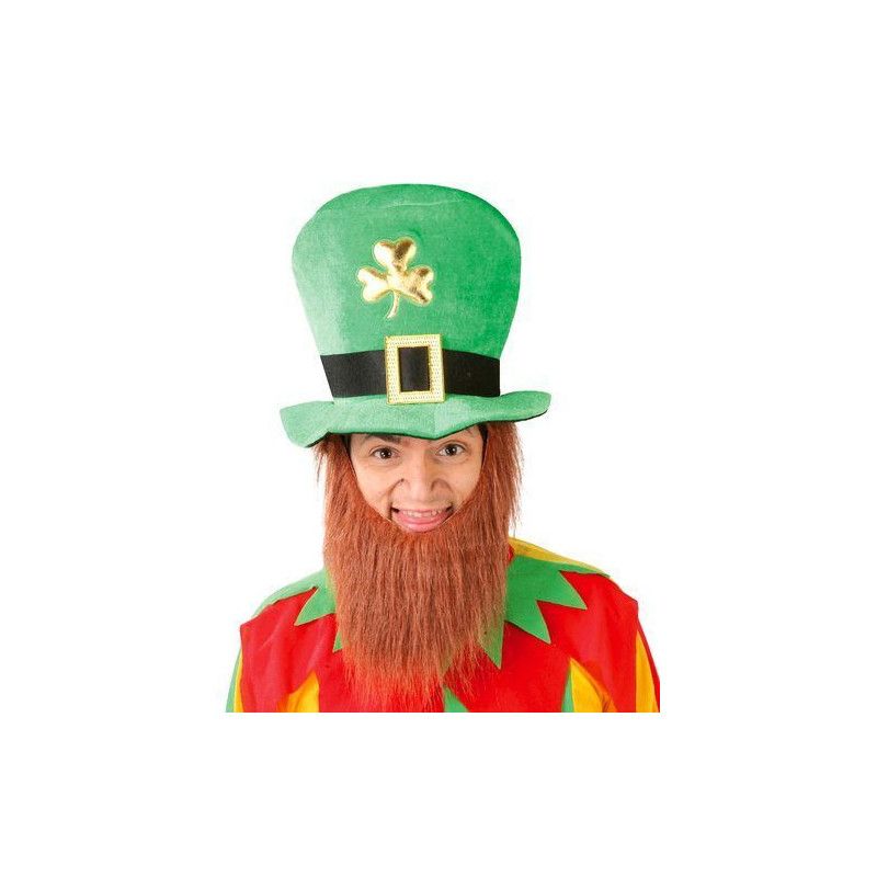 Chapeau Saint Patrick avec barbe Accessoires de fête 18400
