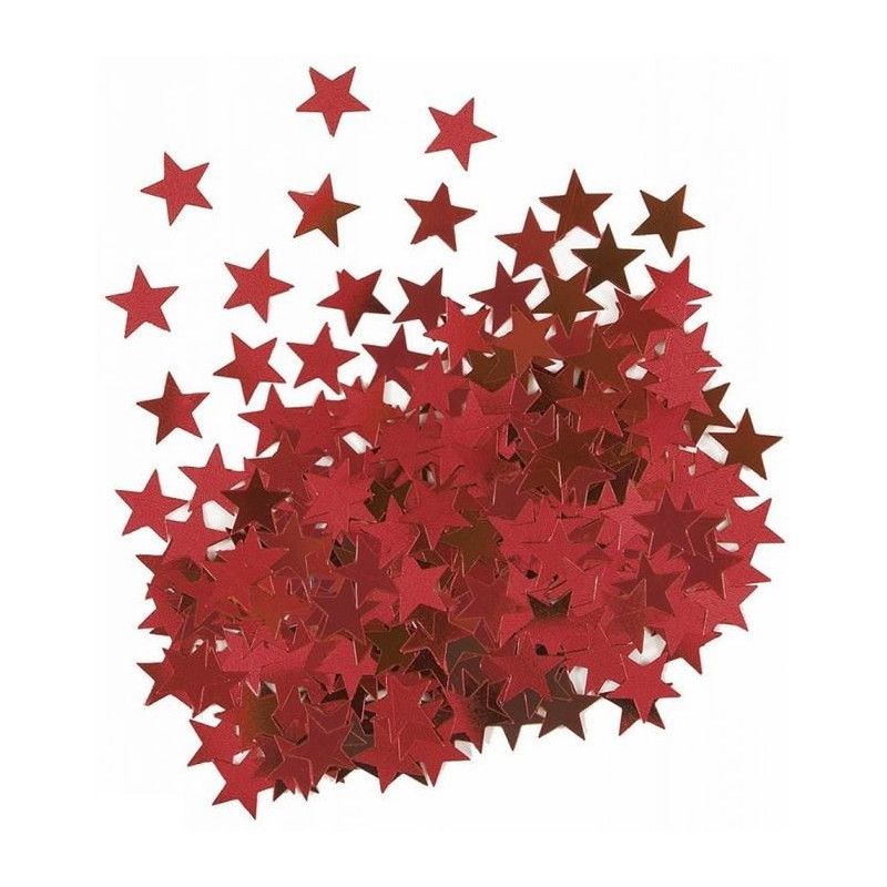 Sachet confettis étoiles rouges 14 g Déco festive U91115