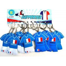Porte-clés maillot foot France kermesse x 12 Jouets et articles kermesse 19450