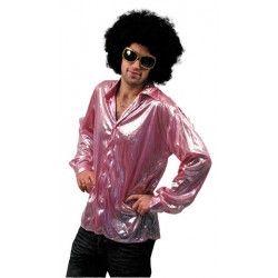 Chemise Night Fever disco rose adulte Déguisements 8653144
