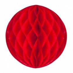 Boule alvéolée rouge 20 cm Déco festive 50229M