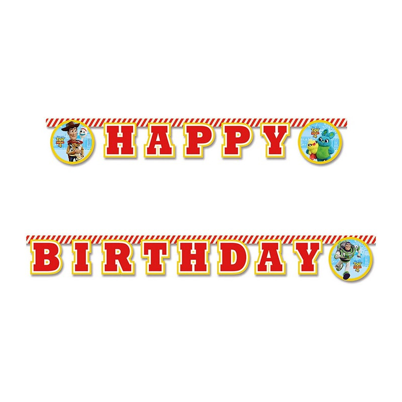 Guirlande Happy Birthday Toy Story 4™ Déco festive LTOY90876