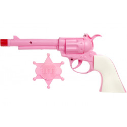 Pistolet cowboy avec étoile shérif - rose Jouets et articles kermesse 2959