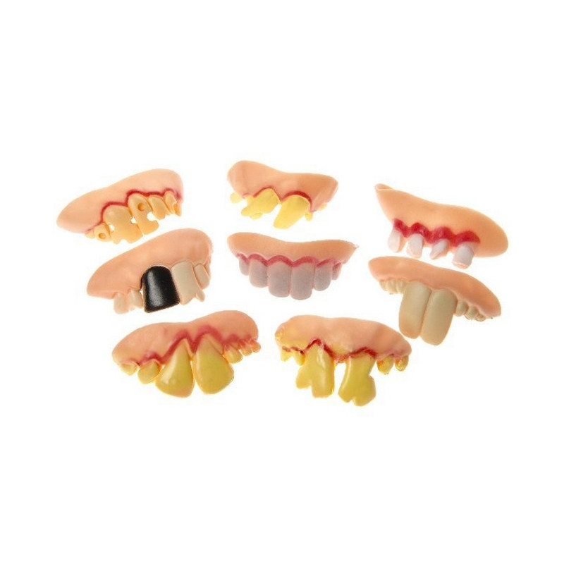 Dentier fausses dents pourries vendu par 36 Accessoires de fête 4315-LOT