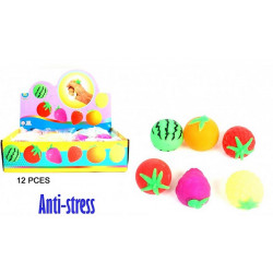 Balle anti-stress fruit 6.5 cm vendue par 12 Jouets et articles kermesse 22153-LOT
