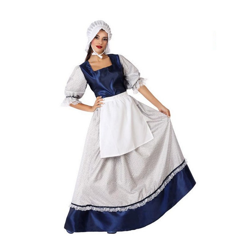 Médiéval Renaissance Maid Cosplay Jeu de deux pièces ferme Maid Servante Costume Robe 
