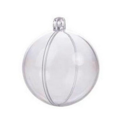 Boules décoratives transparentes x 6 diamètre 5 cm Déco festive 641TR