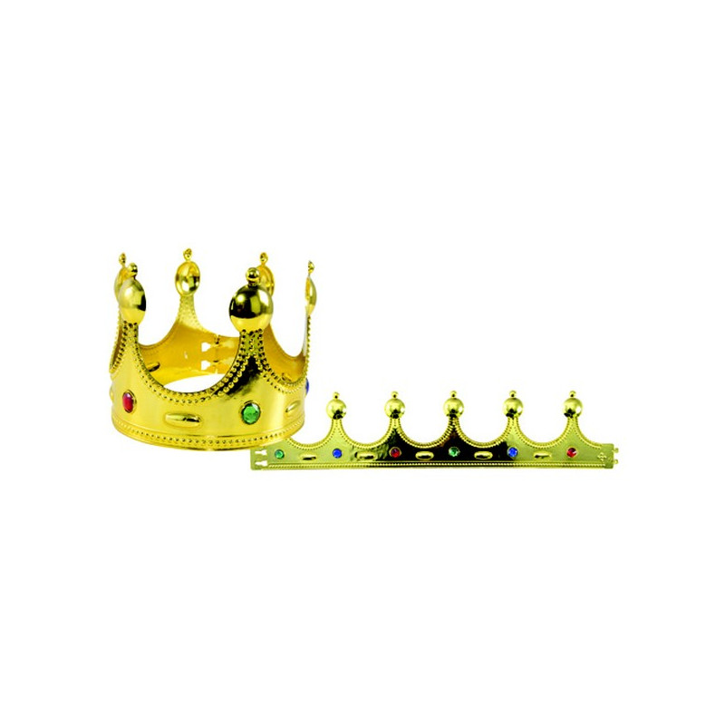 Couronne roi avec boules dorées et pierres Accessoires de fête 10081
