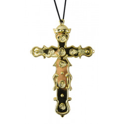 Croix de pape dorée 15 cm Accessoires de fête 52400