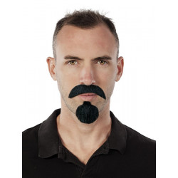 Moustache et bouc noir Accessoires de fête 89212CLOWN