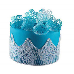 Tapis silicone pour dentelle fantaisie en sucre Silikomart Cake Design 23.085.87.0196