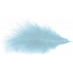 Sachet de 100 plumes 5-10 cm - Bleu pastel Déco festive 0702-35