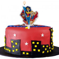 Bougie anniversaire 2D super-héroïne Déco festive 346198