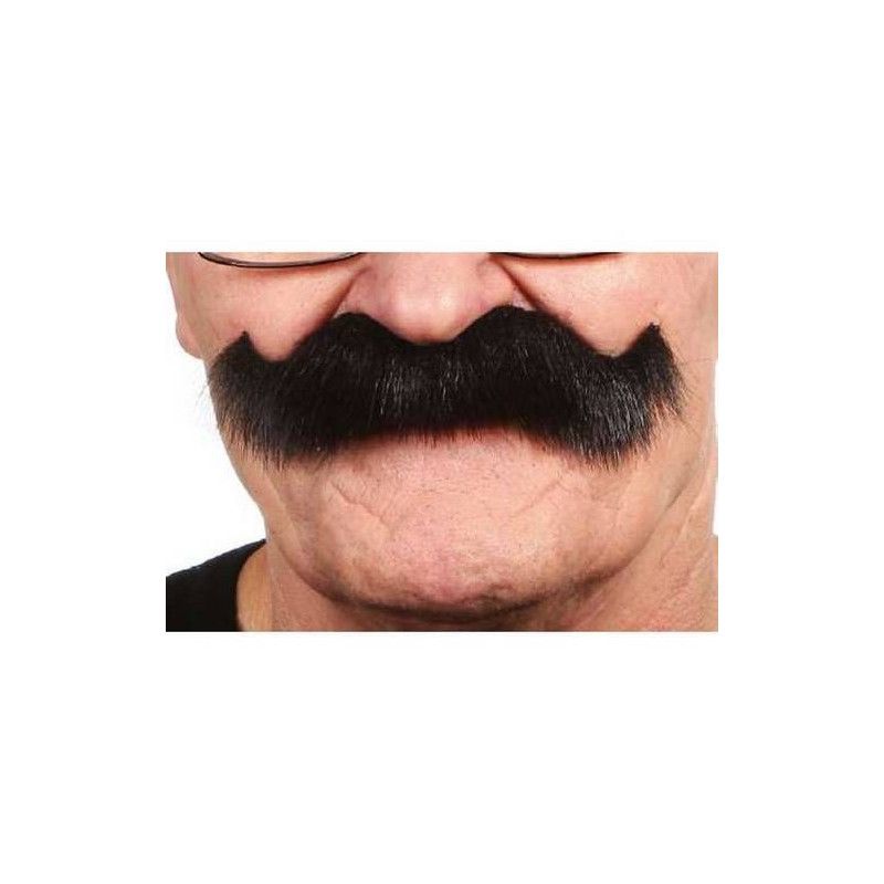 Moustache noire touffue Accessoires de fête 26414C
