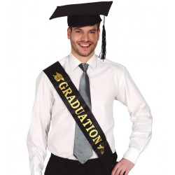 Écharpe noire de diplômé Accessoires de fête 7269