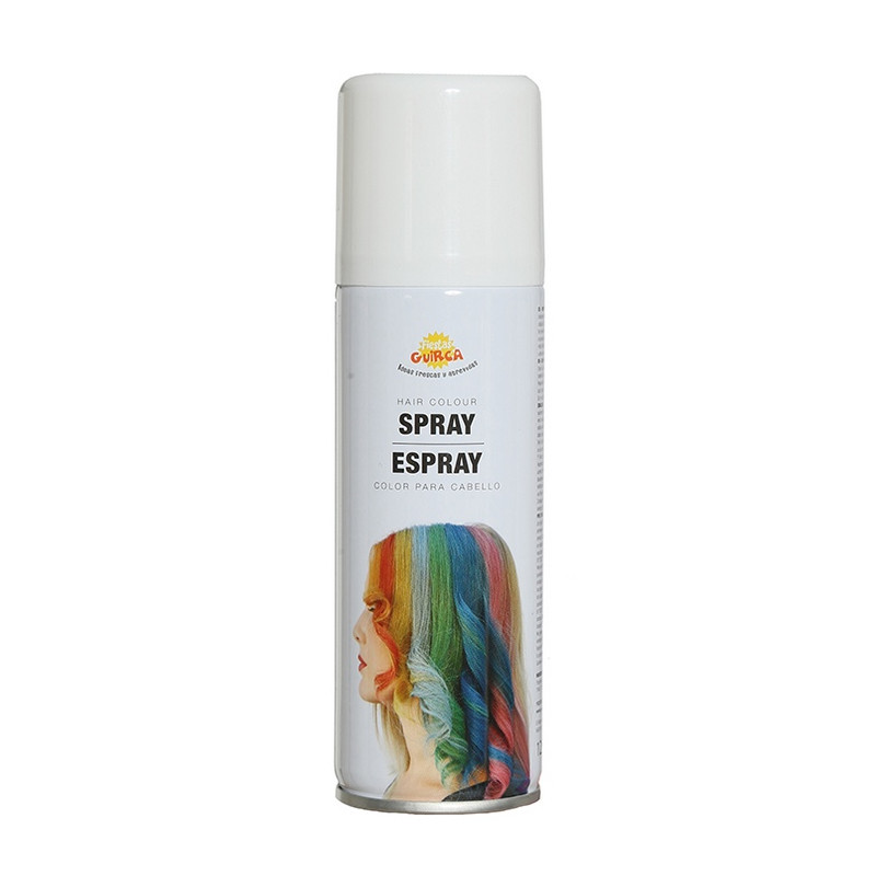 Bombe spray cheveux 125 ml Blanc Accessoires de fête 17011