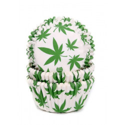 Caissettes à cupcakes House of Marie feuille marijuana x 50 Cake Design HM6130