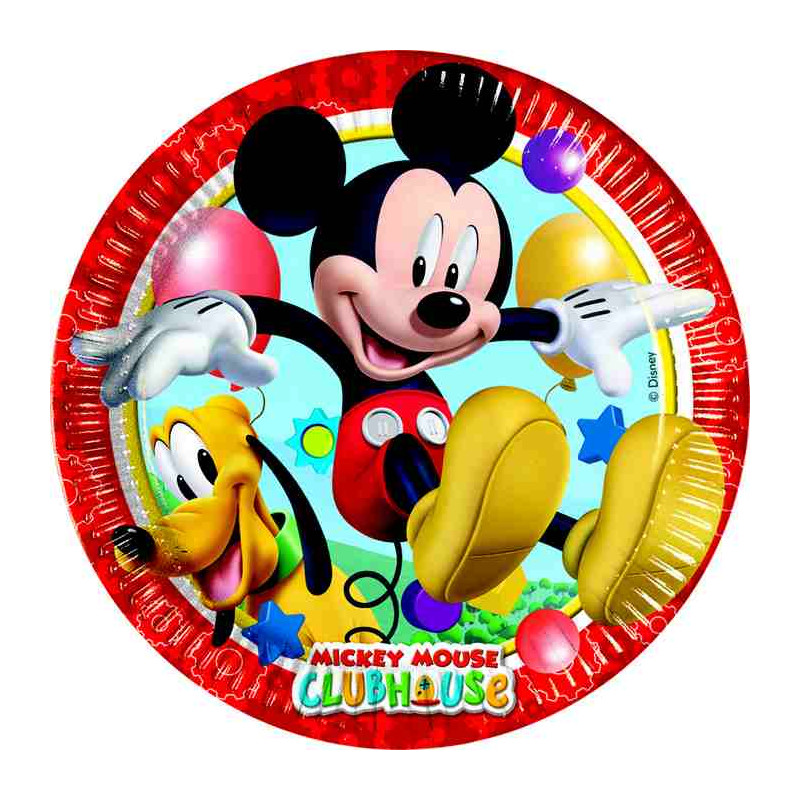 Assiettes carton x 8 Playful Mickey 23 cm Déco festive LMIC93438