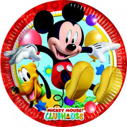 Assiettes carton x 8 Playful Mickey 23 cm Déco festive LMIC81508