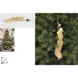 Branche à suspendre avec écureuil doré 52 cm Déco festive 3688294