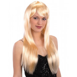 Perruque blonde longue femme Accessoires de fête 02619