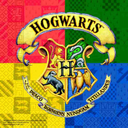 Serviettes 33 cm Poudlard Harry Potter™ x 20 Déco festive LHAR93366