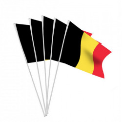 Lot 10 drapeaux Belgique 9.5x16cm Déco festive 14527