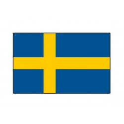 Lot 10 drapeaux Suède 9.5x16cm Déco festive 14539