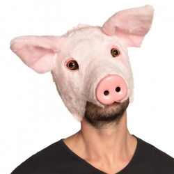 Demi-masque peluche Cochon Accessoires de fête 56757