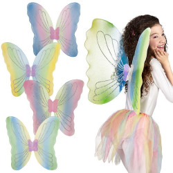 Ailes papillon 46x62cm couleurs assorties Accessoires de fête 52850