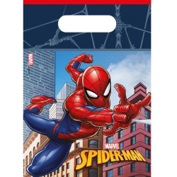 Sachets anniversaire Spiderman Crime Fighter ™ x 6 Déco festive LSPI94082