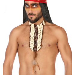 Collier indien avec plume Accessoires de fête 56659
