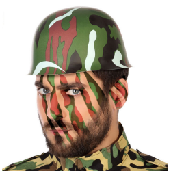 Casque militaire camouflage adulte Accessoires de fête 59037