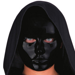 Masque visage noir adulte Accessoires de fête 00078