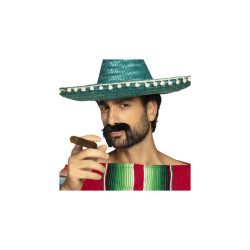 Moustache mexicain noire Accessoires de fête 01807