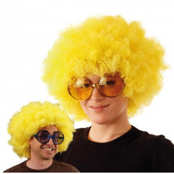 Perruque afro jaune Accessoires de fête 865509