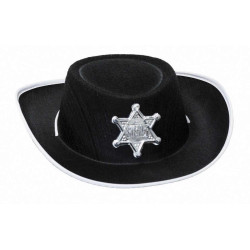 Chapeau cowboy noir enfant Accessoires de fête 873002