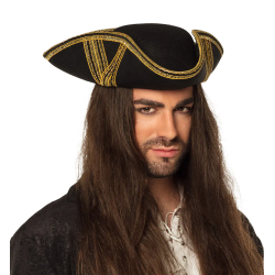 Chapeau pirate Royal Fortune doré Accessoires de fête 04039