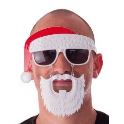 Lunettes bonnet et barbe Père Noël Accessoires de fête 871452