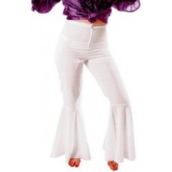 Pantalon disco blanc femme taille M-L Déguisements 87314606