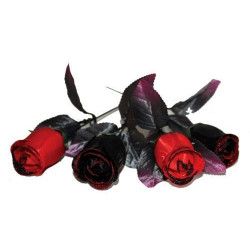 Roses rouges et roses noires x 4 halloween Déco festive 996716